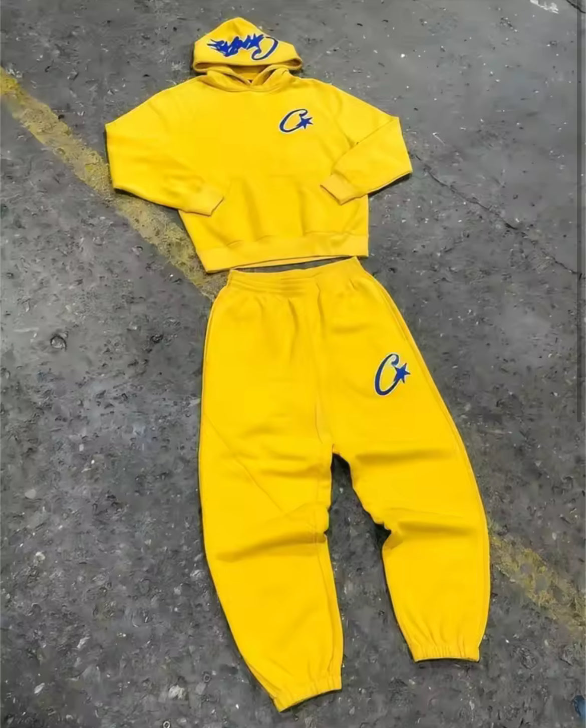 Harajuku parkläder set Street retro Gothic träningsoverall Y2K Trend Hiphop personlighet mönster broderi överdimensionerad träningsoverall
