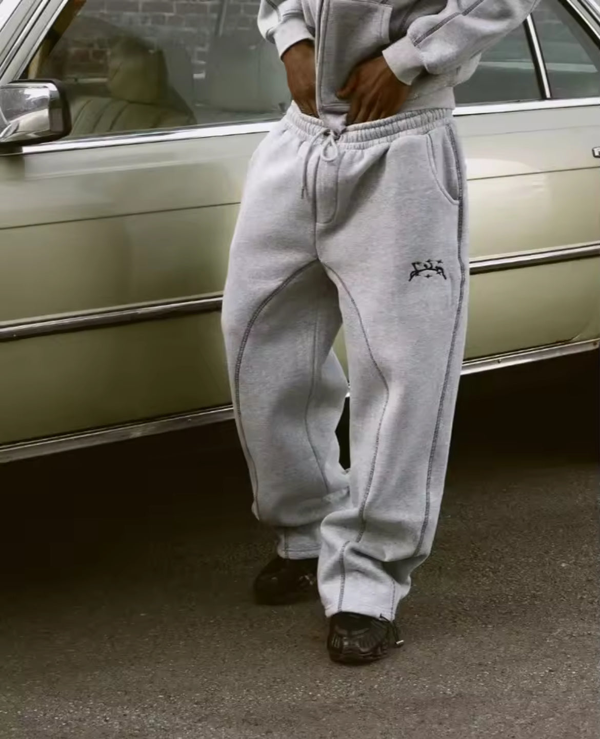 Nya herrkläder för män, hiphop, mode, Y2K, retro, trendig, avslappnad, sportig, personlighet, mönster, design, lösa mjukisbyxor