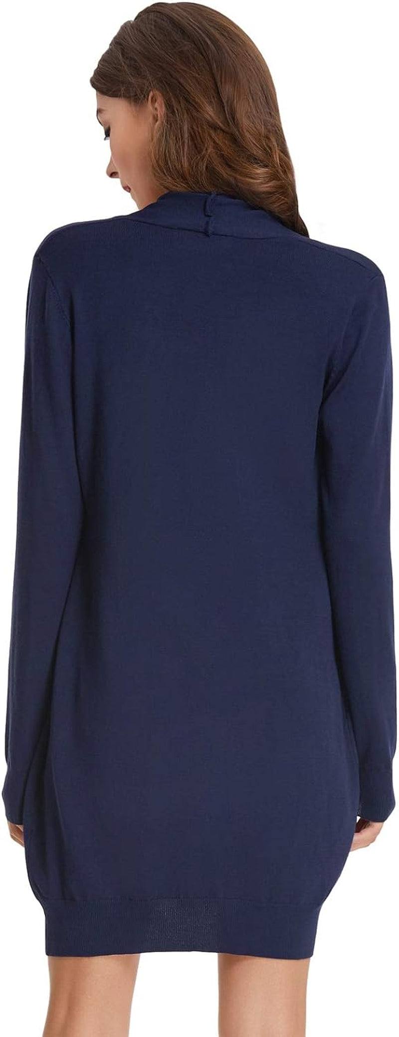 Women Striped Long Sleeve Open Cardigan Sweaters Coat with Pockets